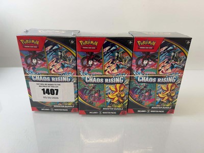 Lot 1407 - 3 Pokémon TCG: Mega Evolution - Chaos Rising...
