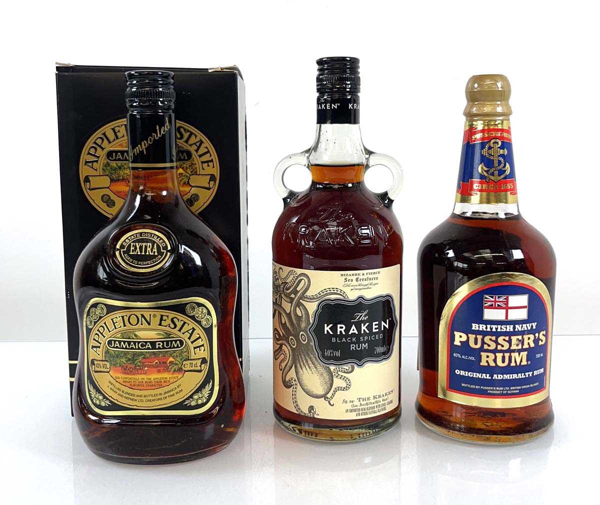 Lot 23 - 3 bottles of Rum, 1x Appleton Estate Extra...