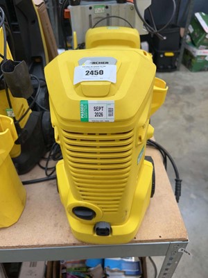 Lot 2450 - 3 small Karcher electric pressure washers, no...