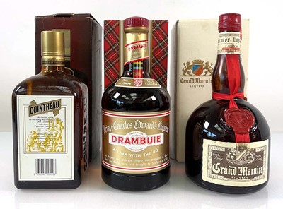 Lot 212 - 3 bottles of Liqueurs, 1x Grand Marnier Triple...