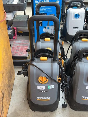 Lot 2495 - 2 Titan T3 electric pressure washers with hose,...