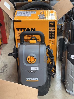 Lot 2497 - 2 Titan T3 electric pressure washers, 1 with...