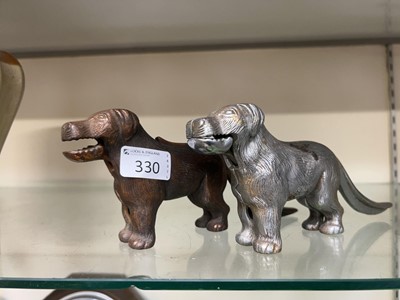 Lot 330 - Two late Victorian cast metal nut crackers in...