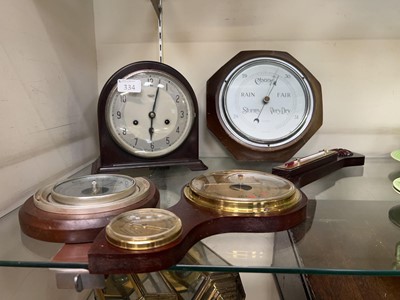 Lot 334 - Two modern barometers along with a mid-20th...