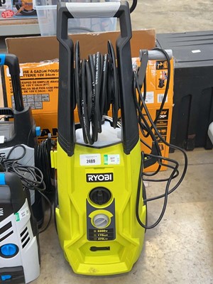 Lot 2489 - Ryobi 2200W electric pressure washer with hose,...
