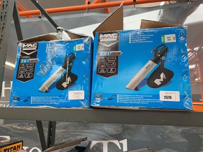 Lot 2510 - 2x Boxed Mcallister 3-in-1 electric leaf bower...