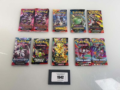 Lot 1542 - Assorted Pokémon TCG booster packs including...