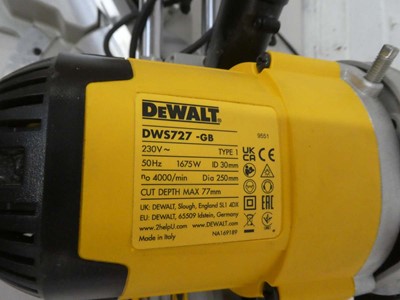 Lot A Dewalt 240v DWS727-GB 250mm XPS Double bevel...