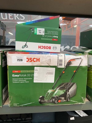 Lot 2516 - Boxed Bosch easy rotak electric lawnmower with...