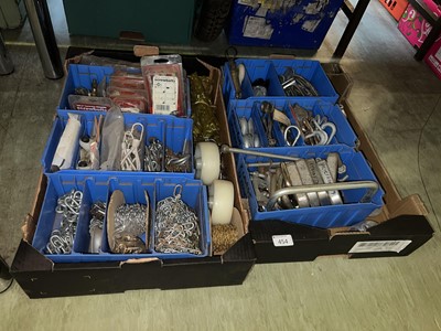 Lot 454 - Two trays of an assortment of metals and...