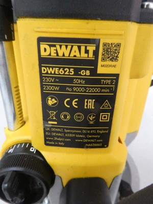 Lot A Cased Dewalt DWE625 240V plunge router with...