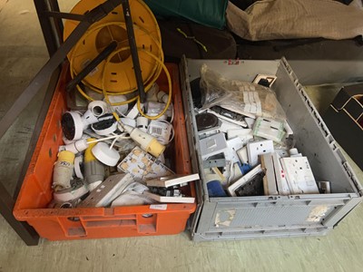 Lot 459 - Two boxes of electrical DIY goods to include...