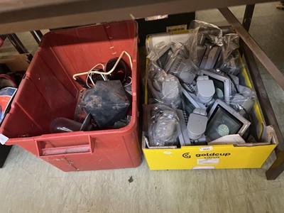 Lot 460 - Two boxes of lighting to include spot lights,...