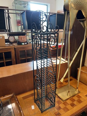 Lot 1043 - Metal free standing CD storage tower