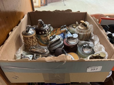 Lot 397 - A box containing an assortment of table...