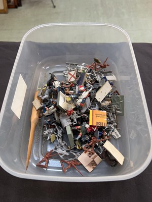Lot 401 - A box containing an assortment of lead and...