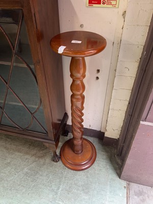Lot 55 - A modern stained wood jardiniere stand with...