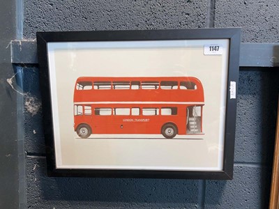 Lot 1147 - Small print of a Routemaster bus