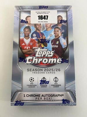 Lot 1647 - Topps Chrome UEFA Club Competitions 2025/26...