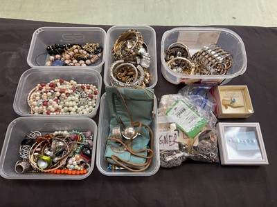Lot 417 - Several boxes containing a quantity of costume...
