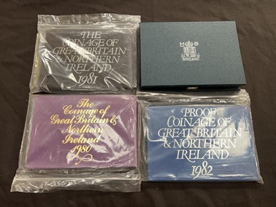 Lot 437 - Four cased 1980s British collectors currency sets