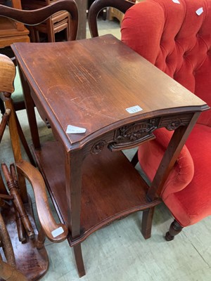 Lot 127 - A stained wood occasional table with under tier