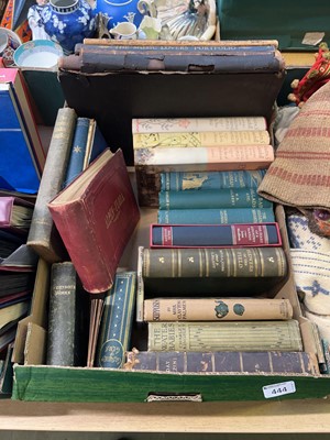 Lot 444 - A tray containing an assortment of books to...