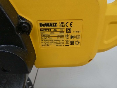 Lot A Dewalt DWS773-GB 240v, 216mm single bevel...