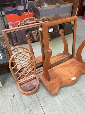 Lot 4 - An ornate gilt framed wall mirror along with...