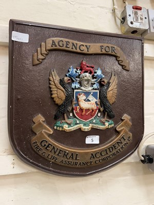 Lot 5 - A reproduction moulded fire insurance plaque