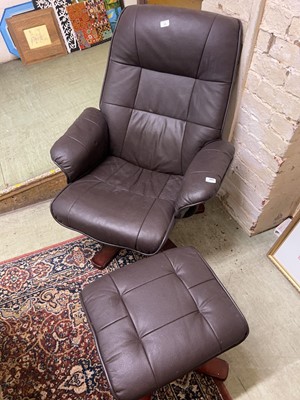 Lot 16 - A mid-20th century style brown leatherette...