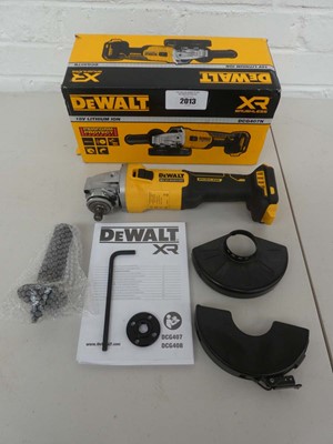 Lot A DeWalt DCG407 18v XR Brushless Angle grinder...
