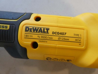 Lot A DeWalt DCG407 Type 1 18v XR Brushless Angle...