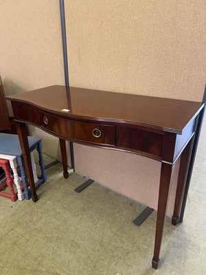 Lot 28 - A reproduction mahogany effect and strung...