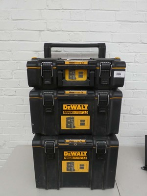 Lot A DeWalt Tough system 2.0 three piece, two...