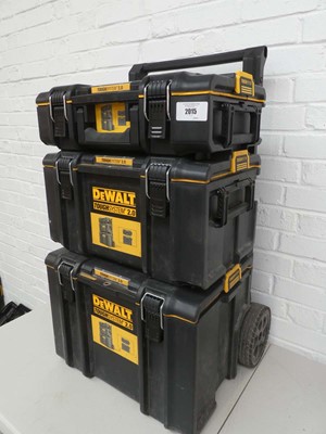 Lot A DeWalt Tough system 2.0 three piece, two...