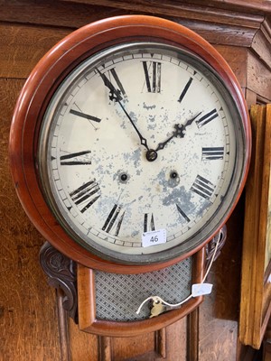 Lot 46 - An early-20th century mahogany cased drop dial...