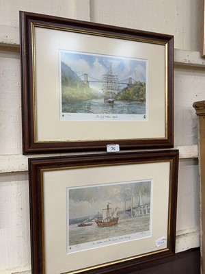 Lot 76 - Two framed and glazed limited edition prints -...