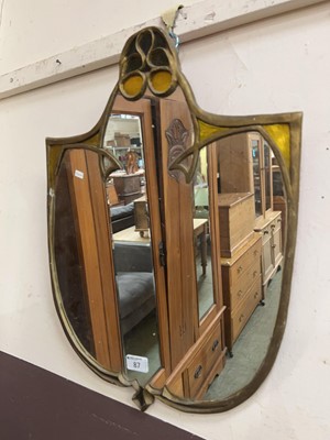 Lot 87 - A moulded gilt framed art-nouveau style wall...