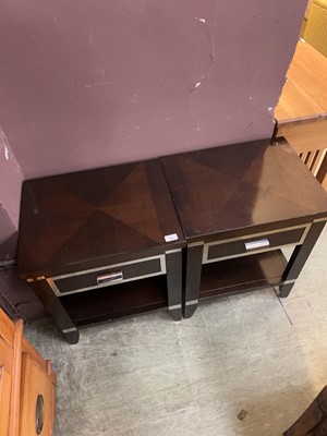 Lot 88 - A pair of mahogany effect bedside cabinets...