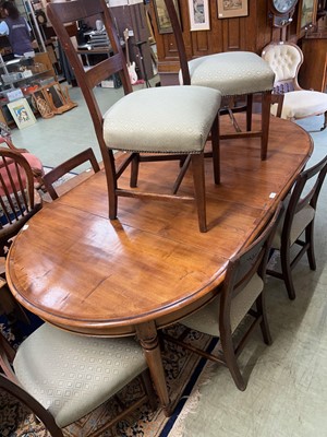 Lot 99 - A 20th-Century mahogany veneered D-end dining...