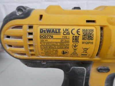 Lot A cased DeWalt DCD778PB2T 18V XR brushless...