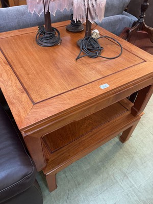 Lot 108 - A paid of oriental style eastern hardwood...