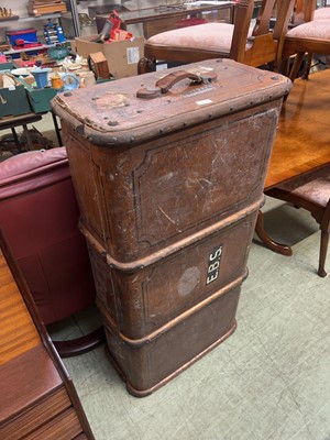 Lot 117 - An early-20th century wooden banded canvas...