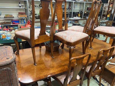 Lot 118 - A mahogany veneered twin pedestal dining table...