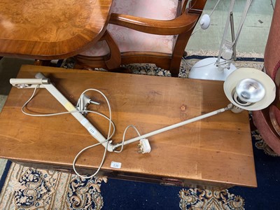 Lot 119 - A grey painted machinists lamp