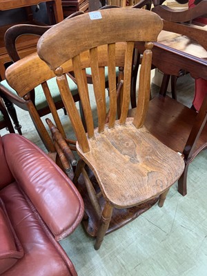 Lot 125 - An oak lathe-back dining chair along with one...
