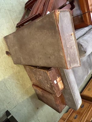 Lot 111 - A vintage leather travelling case along with...