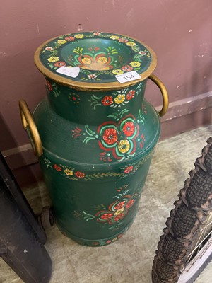 Lot 154 - A barge-ware style milk churn
