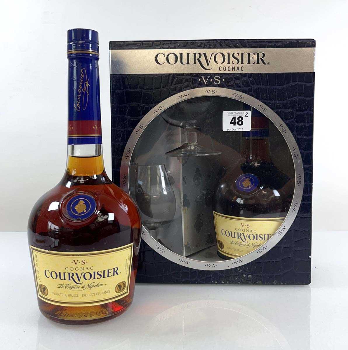 Lot 48 - 2 bottles of Courvoisier VS Cognac, one with...